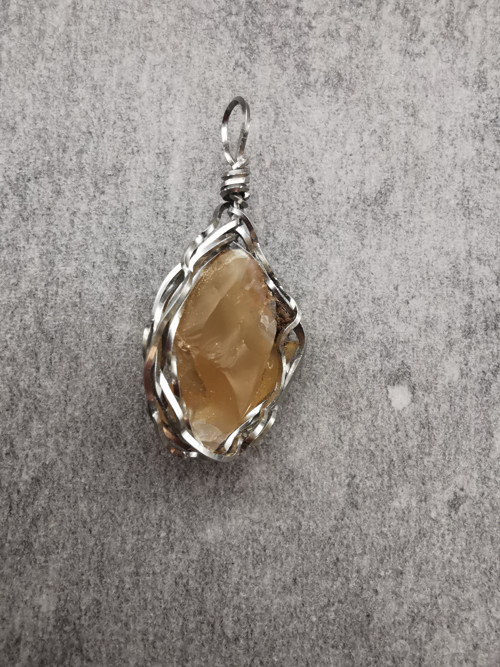 Surový chalcedon -chirurgická ocel — foto 1