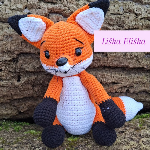 Háčkovaná liška/ lesní handmade mazlíček