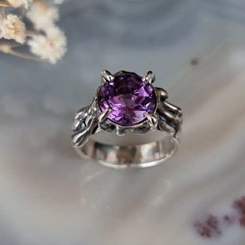 Prsten "Purple"- Ametyst, stříbro 925/1000