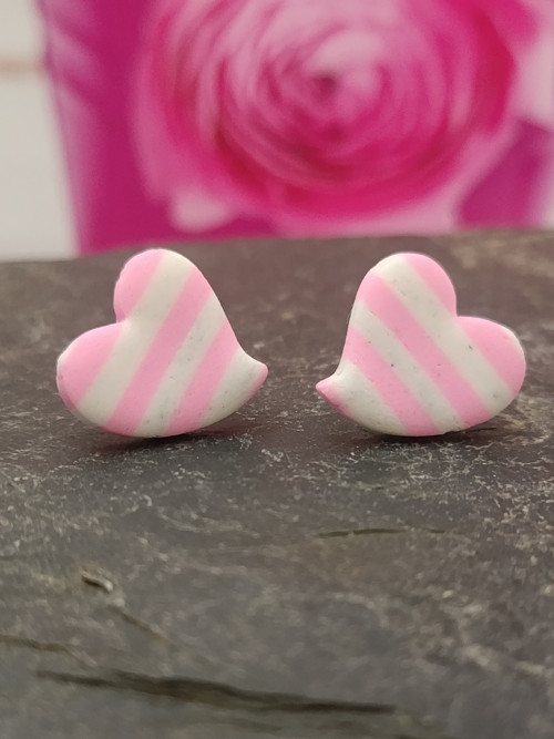 Náušnice marshmallow srdíčka
