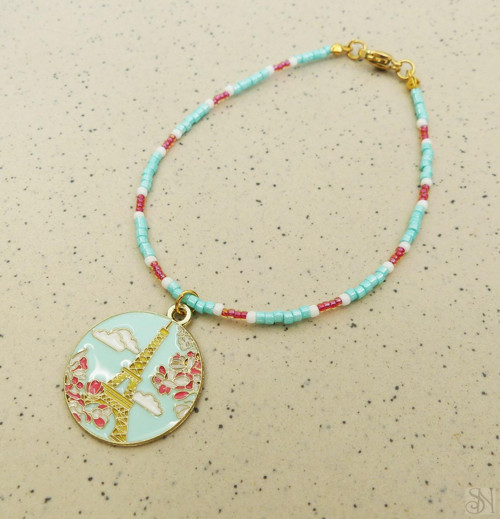 Handmade náramok Paríž - chirurgická oceľ