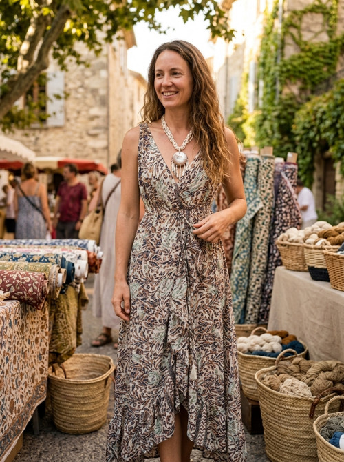 Šaty boho hedvábné — foto 1