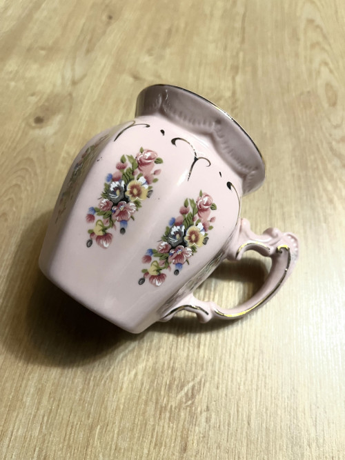 Růžový keramický hrmeček 8 cm — foto 1