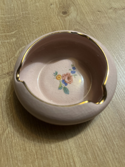Růžový porcelán popelník Kawex Karlsbad