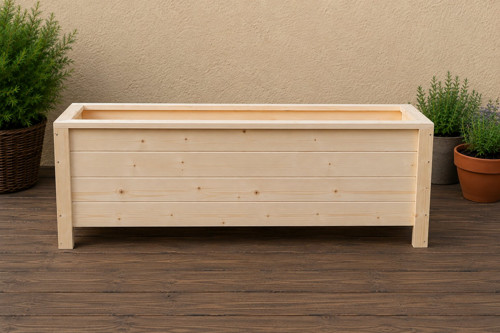 Dřevěný květník 120x40 cm – ruční výroba