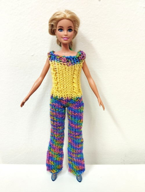 Modrožlutý overal pro Barbie
