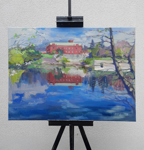 Olejobraz "Zámek Klášterec nad Ohří" - 50x70 cm