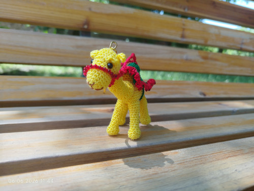 Handmade Amigurumi Camel Keychain Crochet 3,5"