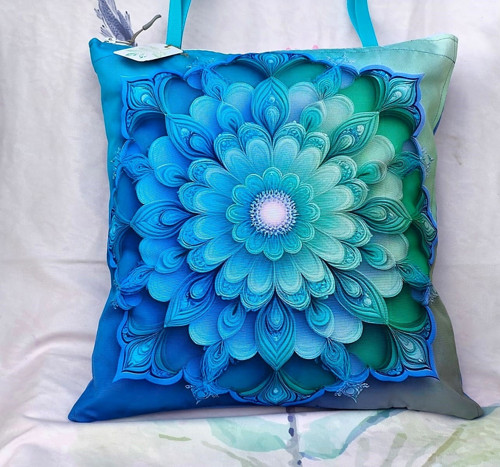 Modro zelená mandala