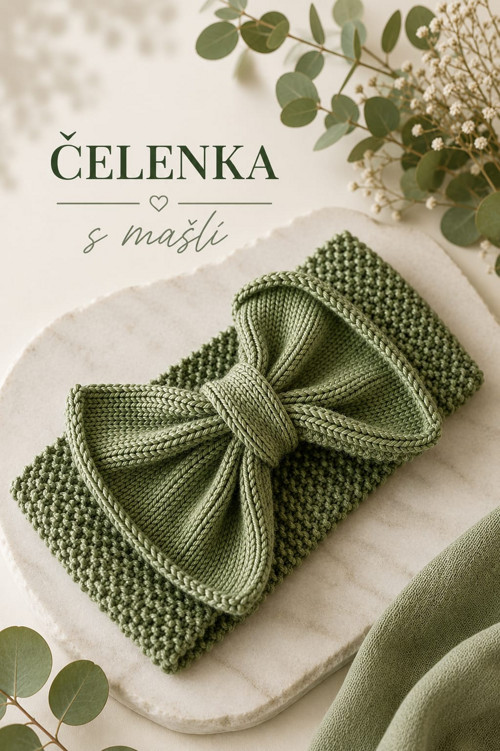 Digitální návod na pletení – Čelenka s mašlí (PDF)