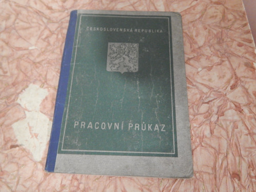Pracovní průkaz z roku 1948