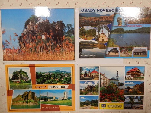 4 x pohlednice NOVÝ BOR a okolí