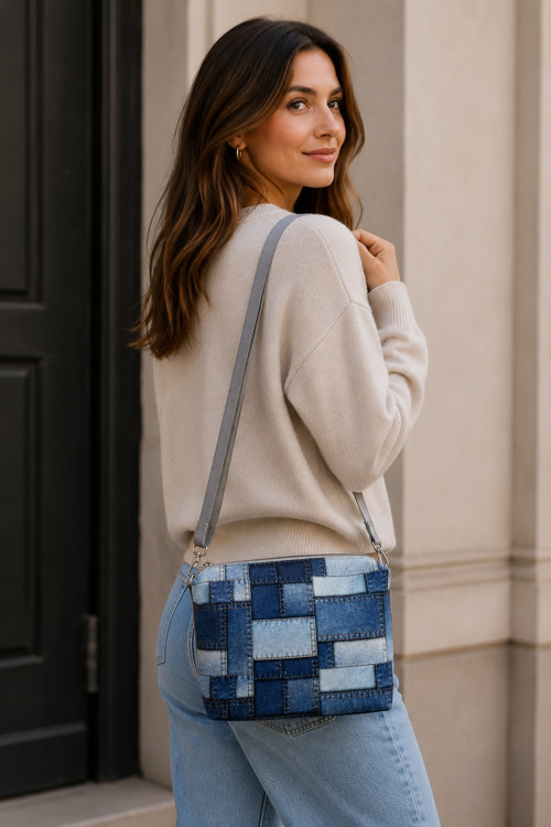 CROSSBODY KABELKA - S - kočárkovina
