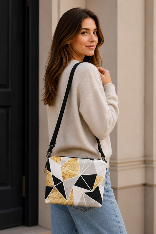 CROSSBODY KABELKA - S - kočárkovina
