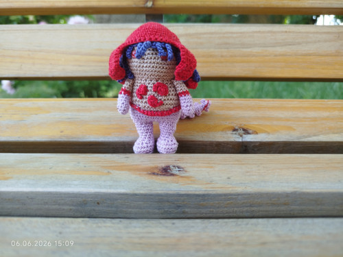 Handmade Crochet Amigurumi Ku Chan 3.5"