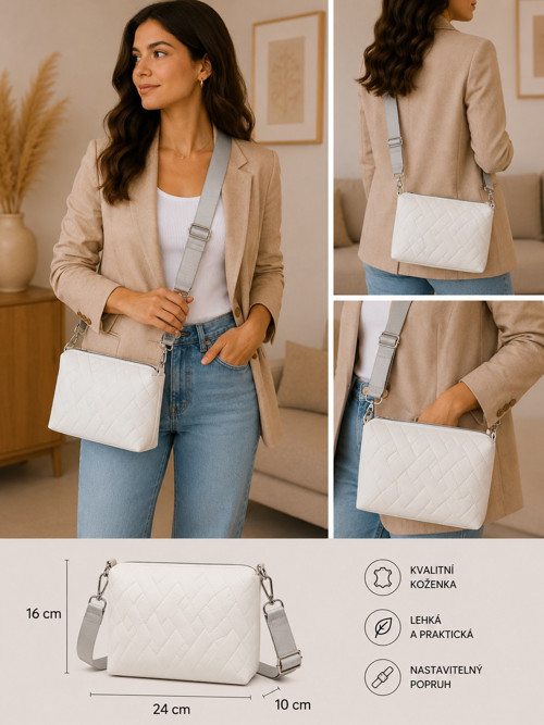 CROSSBODY KABELKA - S - koženka