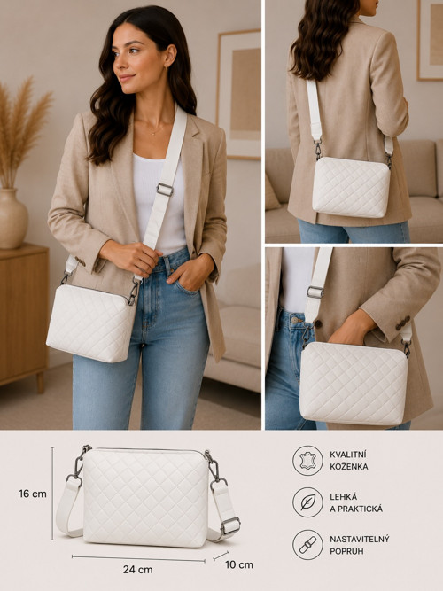 CROSSBODY KABELKA - S - koženka — foto 1