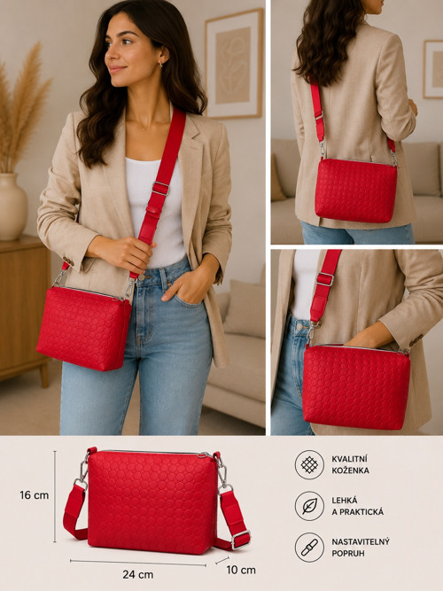 CROSSBODY KABELKA - S - koženka — foto 1