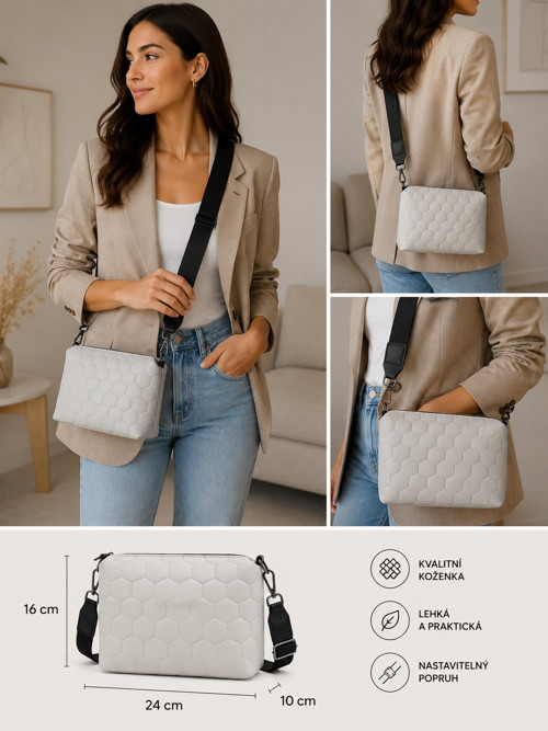 CROSSBODY KABELKA - S - koženka