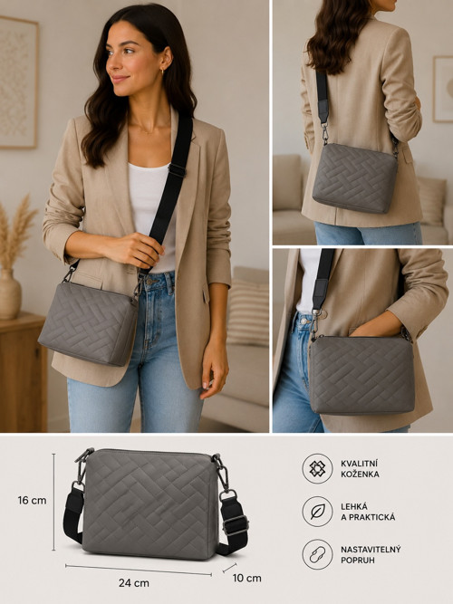 CROSSBODY KABELKA - S - koženka