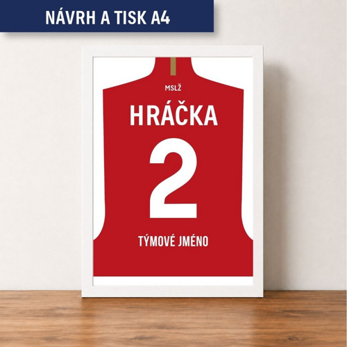 A4 – Týmový plakát fotbalového dresu