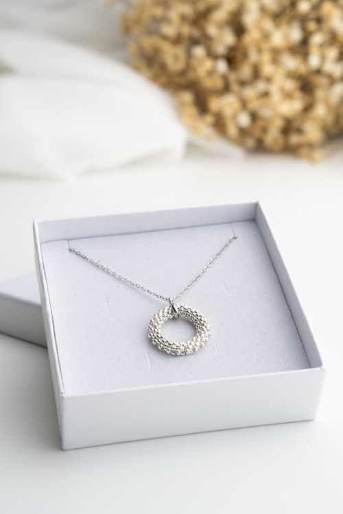 Přívěsek s řetízkem "Silver Circle" — foto 1