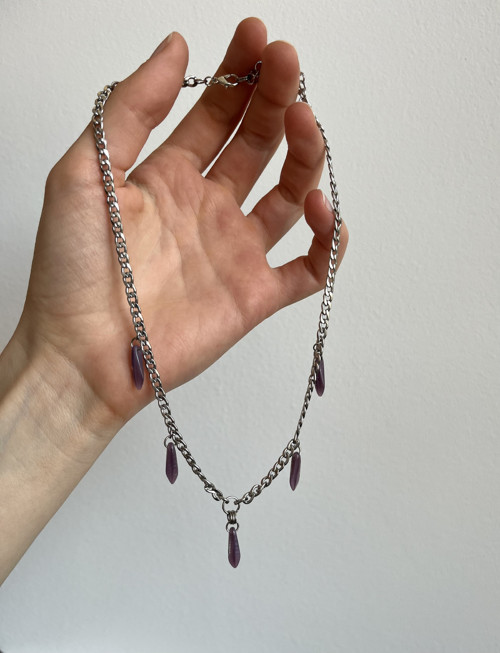 Náhrdelník Purple Beads