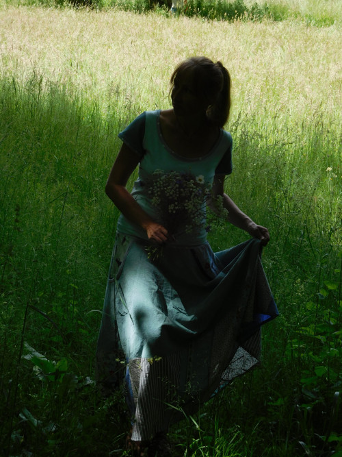 LETNÍ LÁSKA :-) lněná maxisukně — foto 1
