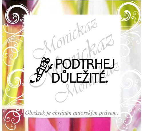 Podtrhrej důležité 2607. Razítko. — foto 1