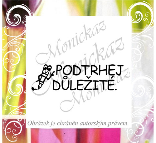 Podtrhrej důležité 2608. Razítko.