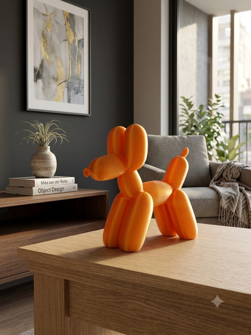 Designová soška Balónkový pes Chameleon (Pop-Art)