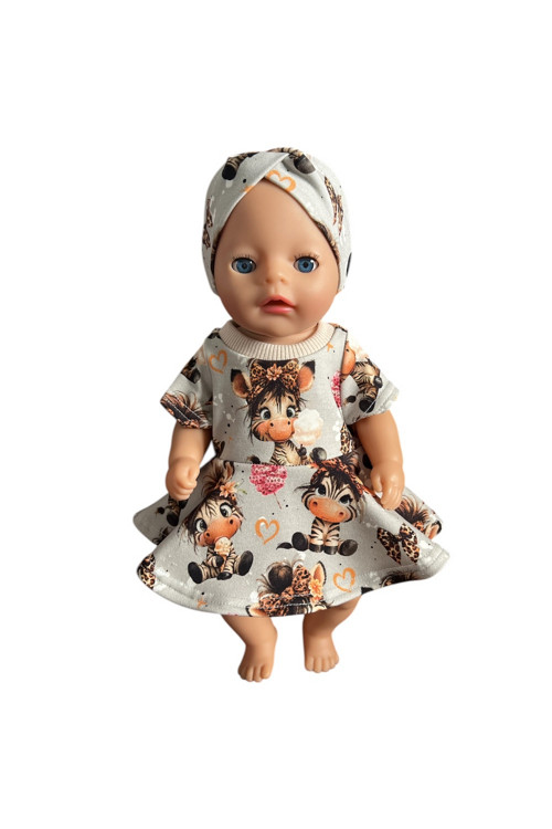 Šaty pro Baby Born 36 cm - zebra
