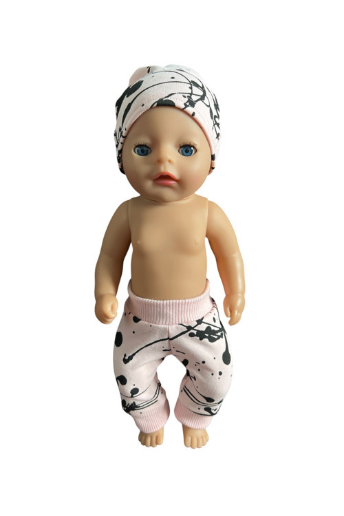 Tepláky s čiapkou pre BABY BORN - 36 cm, frkance