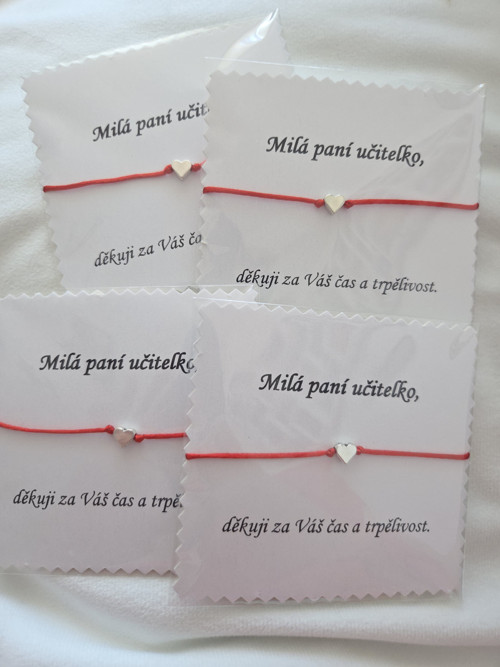 Náramek pro paní učitelku do školy