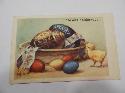 VESELÉ VELIKONOCE- krásně malovaná pohlednice