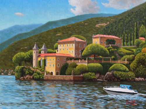 Obraz "Jezero Como, Itálie" - 30x40 cm
