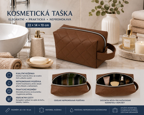 Kosmetická Taška - Koženka
