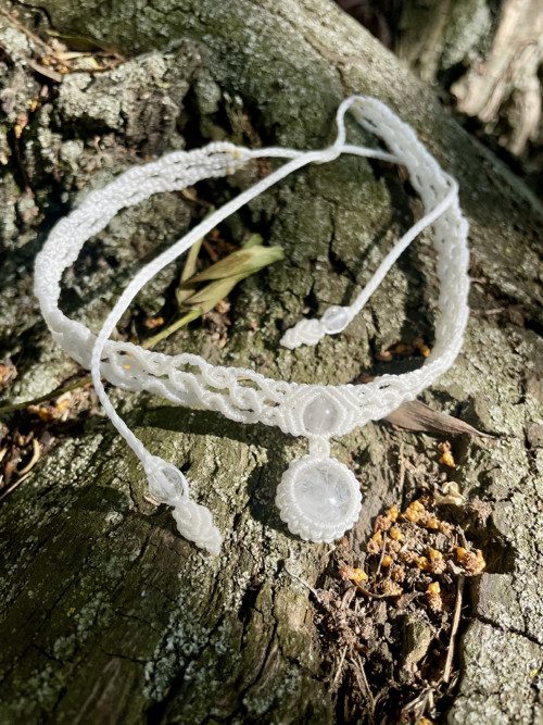 Macrame náhrdelník Křišťál