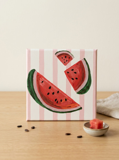 Watermelon I - akrylový obraz, letní motiv