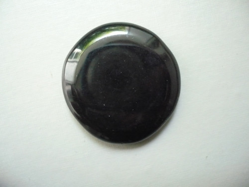 Placka - obsidián 46 mm, č.484w