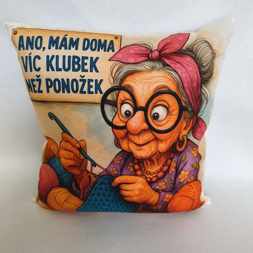 Povlak na polštář Ano mám doma víc klubek