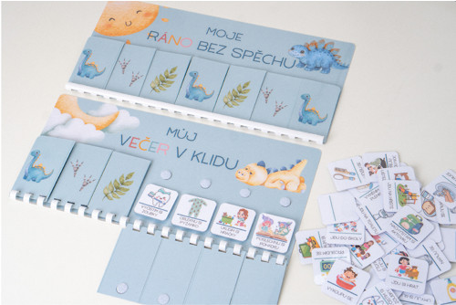 Vizuální plánovače RÁNO bez spěchu+VEČER v klidu