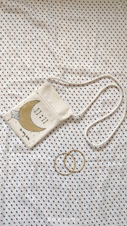Ručně malovaná crossbody kabelka – 11:11