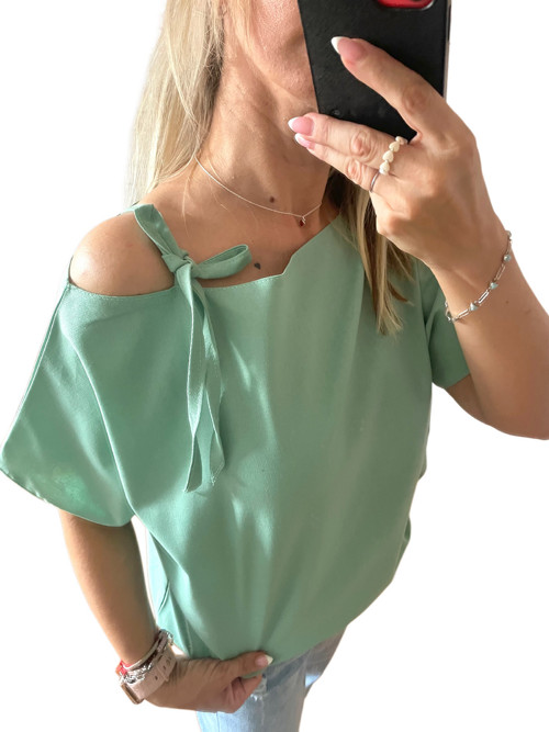 Ľanový top oversizu strihu — foto 1