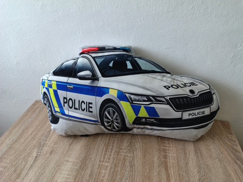 Policejní auto - 3D polštář