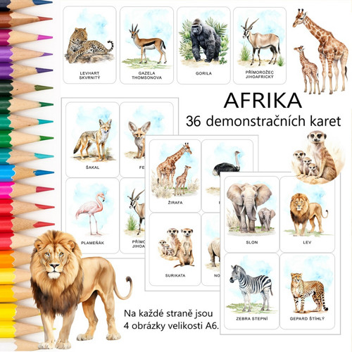 Afrika - 36 demonstračních karet v PDF