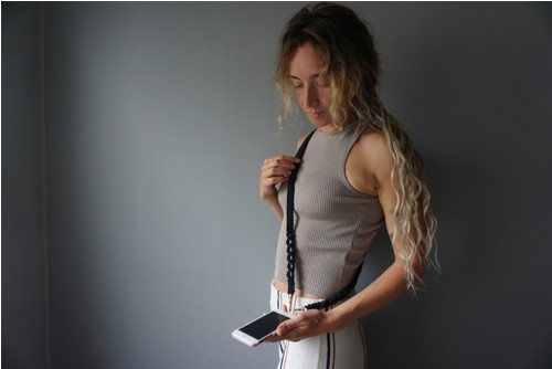 Popruh na telefon Black