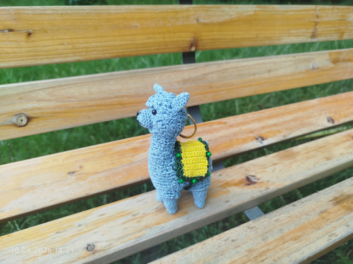 HANDMADE Amigurumi Alpaca Keychain 4.3