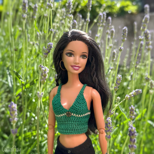 Čtyřlístek - top pro Barbie - smaragdový — foto 1