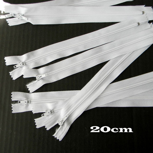 Zip - 20cm - bílý — foto 1